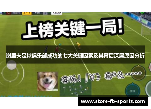 谢里夫足球俱乐部成功的七大关键因素及其背后深层原因分析